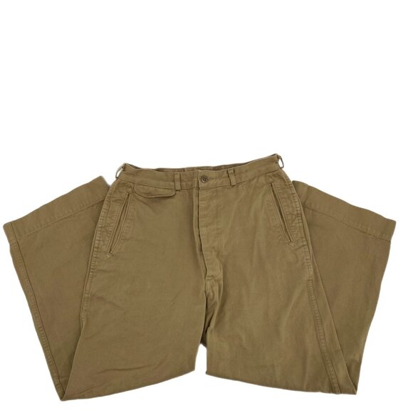 Beige High Rise Athletic Slim JeansSize 34 Regular